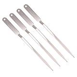 4pcs Letter Opener Envelope Slitter, Stainless Steel Mail Opener Tool Envelope Wrapping Paper Cutter for Home Office School Opening Mail Gift Wrap (Silver)