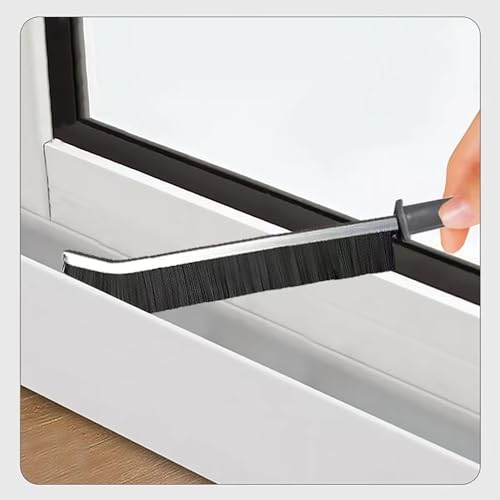 Image of Crevice Cleaning Brush. Hard Bristle Crevice Cleaning Brush.Bathroom Long Gap Brush, Bathroom Kitchen Tile Dead Corner Cleaning, Multifunctional Window Sliding Door dust Hard Bristle Brush