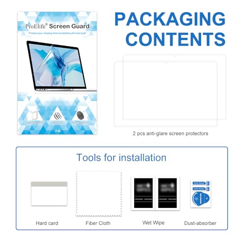 ProElife 2-Pack Screen Protector for 2026 New MacBook Neo 13 inch with Apple A18Pro Chip/A3404 Anti Scratch Accessories 5H Hardness Protective Shield Film for MacBook Neo 13'' (High Definition)