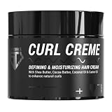 ShyneDurags Curl Creme (300g) – Defining & Moisturizing Shea Butter Hair Cream, angereichert mit Kokosöl, Kakaobutter und Rizinusöl – Perfekt zum Stylen von 360 Wellen, Locken, Twists und Afros