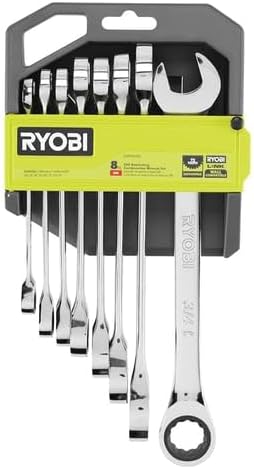 8 PC. Metric Ratcheting Combination Wrench Set
