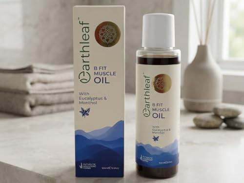 Image of B FIT Muscle Oil with Eucalyptus & Menthol | Helps Relieve Muscle & Joint Discomfort | Soothes Sore Muscles | Cooling Massage Oil,100 ml