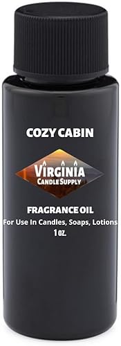 Cozy Cabin - Aceite de fragancia (botella de 1 onza) para hacer velas, hacer jabón, hacer tartas, aerosoles para habitación, lociones, ambientadores