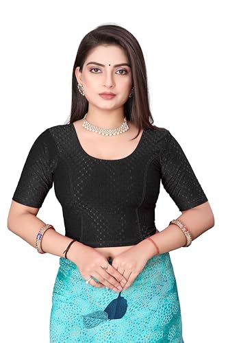 Stretchable Cotton Fabric Readymade Saree Blouse for Women - Saree Blouses for Women Stretchy, Indian Saree Blouses for Women