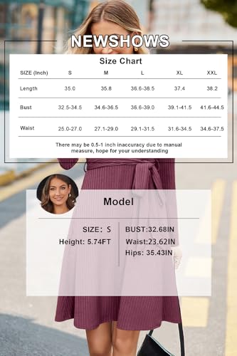 Image of Newshows Women's Sweater Pockets Fall Winter Teacher Work Casual Dress