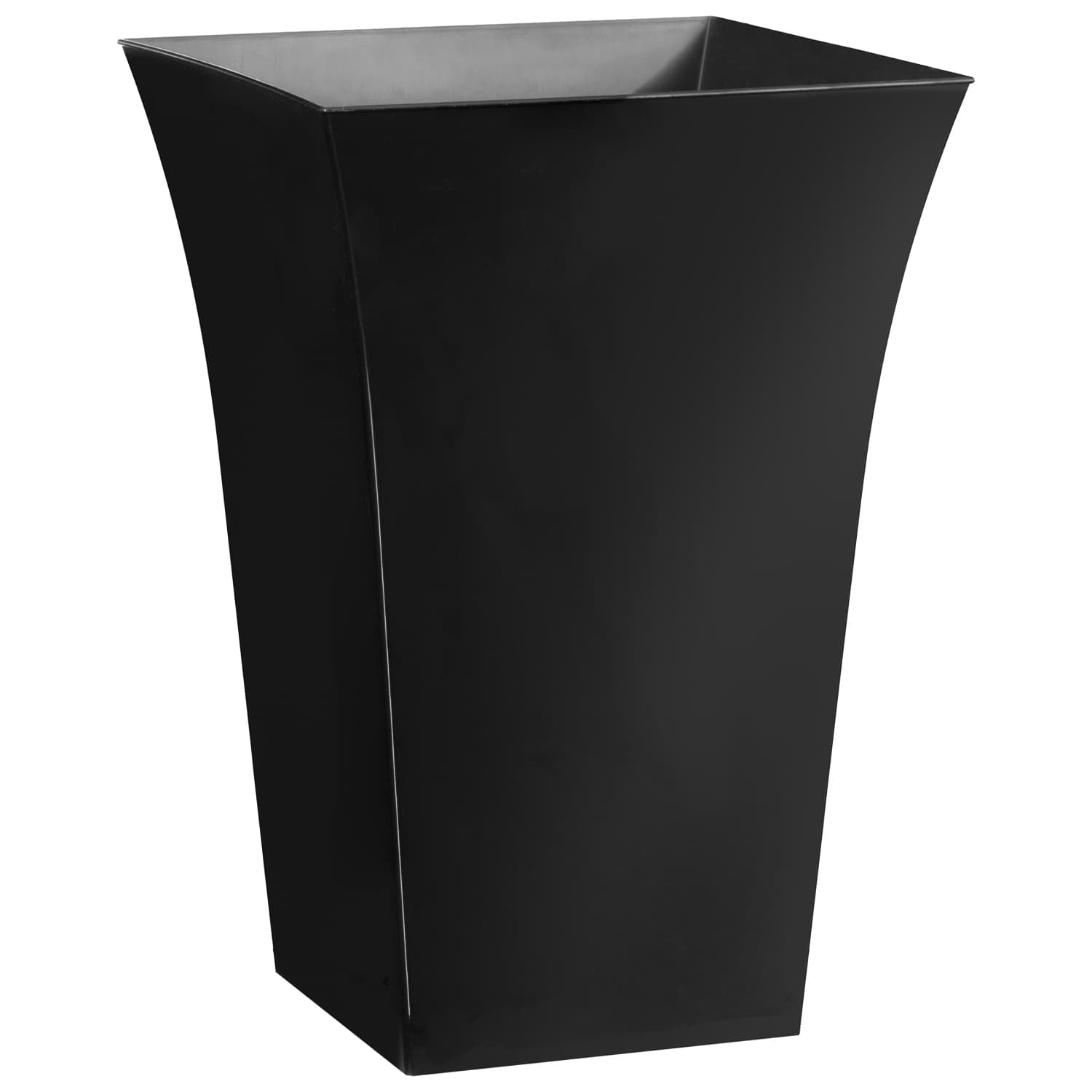 New Tall Modern Planter 45cm – Black Shiny Finish Indoor Outdoor Garden/Home Decor Square Planter