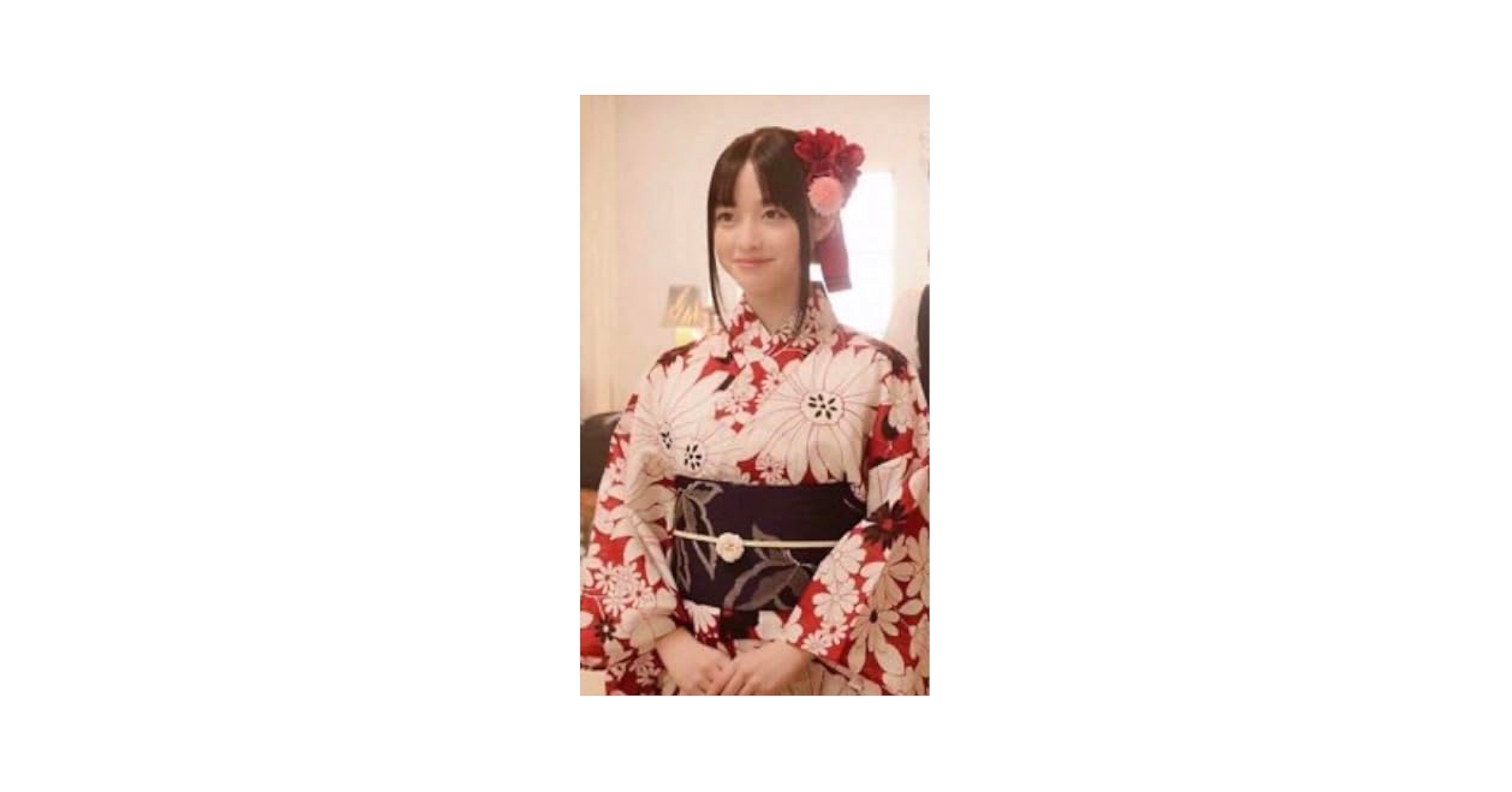 Amazon.co.jp: 橋本環奈さん 着用 マーガレット柄 浴衣 帯 2点