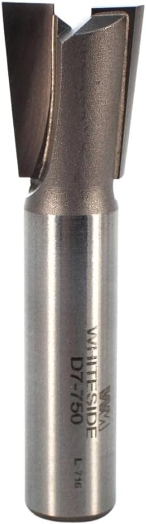 Whiteside Router Bits D7-750 Dovetail Bit with 3/4-Inch Large Diameter, 7/8-Inch Cutting Diameter and 1/2-Inch Shank