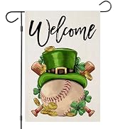 EKORESS St. Patricks Day Gartenflagge - Irischer Kobold Mit Kleeblättern, Outdoor-Dekoration, 30,5x45,7 Cm