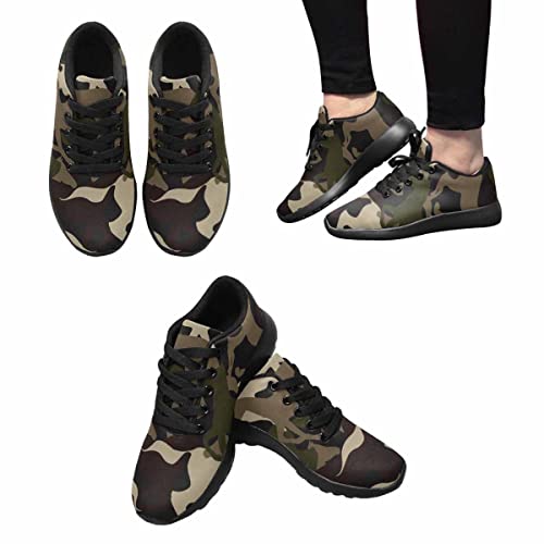Interestprint Beautiful Camouflage Horses Volleyball Shoes Shoes For Travel Cross Trainer Tennis Shoe Womens Walking Shoes Us9 #TOP1
