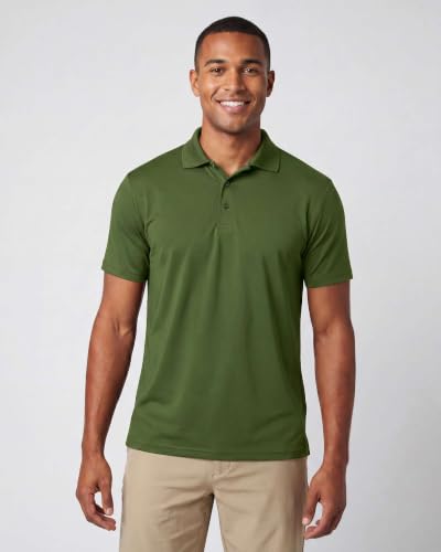Image of 3 Pack:Mens Quick Dry Fit Polo Shirt Short Sleeve Golf Tennis Clothing Active Wear Athletic Performance Tech Sports Essentials Moisture Wicking Casual Dri-Fit T Shirts Set