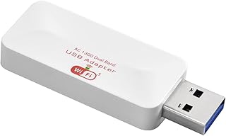 New AC1300 USB WiFi Adapter- 2.4G/5G Dual Band Wireless Network Adapter for PC Desktop, MU-MIMO WiFi Dongle, USB 3.0, Supports Windows 11, 10, 8.1, 8, 7, XP，Vista，Works with Any Router