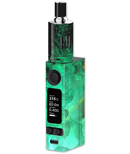 Skin Decal Vinyl Wrap for Joyetech eVic VTC Mini Vape Mod Box / Orange Green Smoke