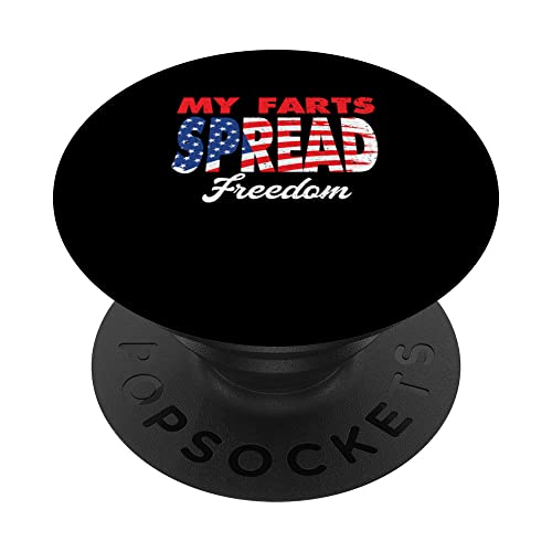 Funny My Farts Spread Freedom | Bandera estadounidense PopSockets PopGrip Intercambiable