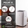 Ariete Polar 12, Climatizzatore Portatile 12000 btu/h, 220 Volt, Gas Naturale R290, Classe Energetica A, Bianco