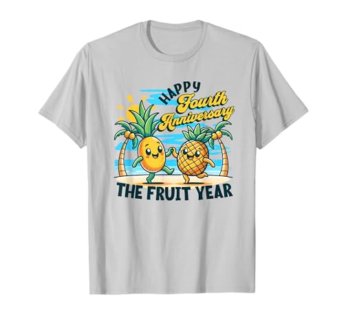 4th Wedding Anniversary The Fruit Year Couple Anniversary T-Shirt