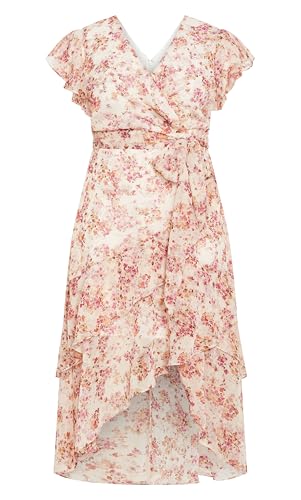 Image of City Chic Women's Plus Size Maxi Dress - Flirty Tier Print