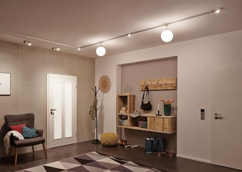 Iluminación de techo Paulmann 976.02 cromo, lámpara de techo moderna E14 blanco 3