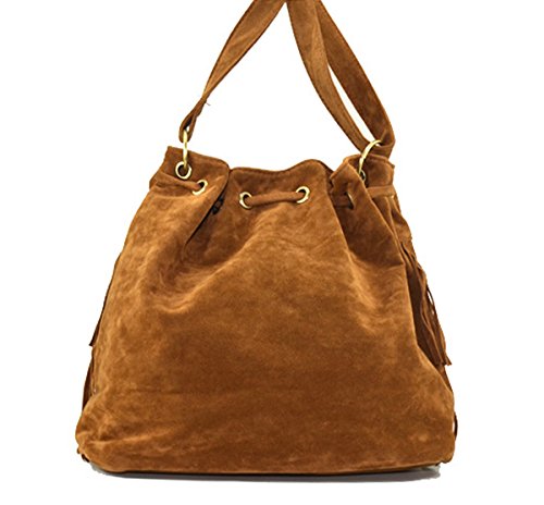 Goodbag Boutique Suede Fringe Tassel Messenger Bag Hippie Shoulder Bag Hobo Bag #TOP3