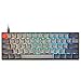 Price comparison product image MOEGEN Mechanical Gaming keyboard, SK61 61 Keys GSA Dye-sub PBT Keycaps Bluetooth USB RGB Wired Keyboard, Plug and Play for PC, Computer, Laptop etc - Black (Blue Switch)
