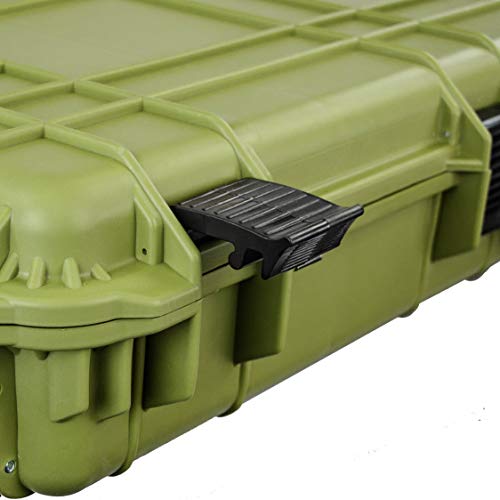 Eylar 48" Inch Protective Roller Rifle Hard Case With Foam, Waterproof & Crushproof, Two Rifles Or Multiple Guns, Pressure Valve With Lockable Fittings Od Green #TOP6