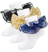 Amazon.com: Witwot Toddler Girl Socks with Big Ruffle Lace Frilly Turn ...