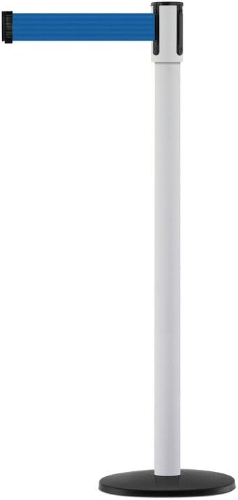 Tensabarrier - 890B-33-32-32-MAX-NO-L5X-C - white post, 2" wide, 13' length Blue belt