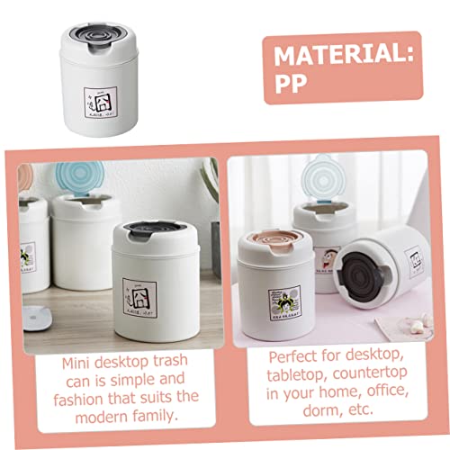 Caneca de basura pequeña rectangular Negro para escritorio miniatura 2