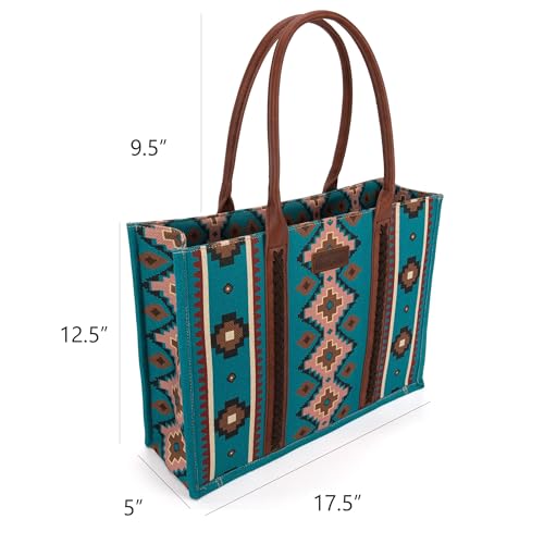 Image of Wrangler Tote Bag for Women Western Purse and Aztec Satchel Handbag