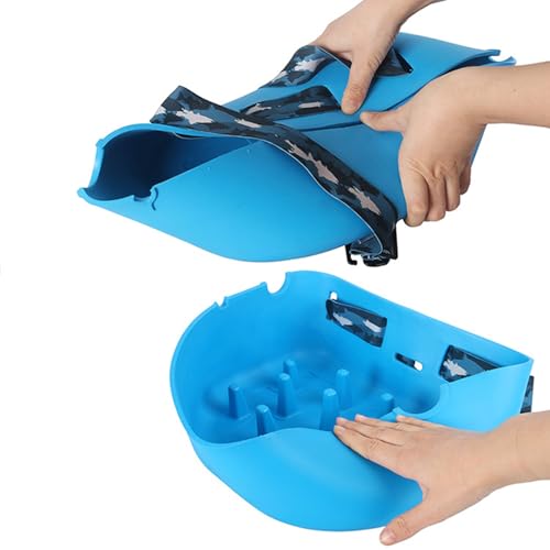 ohohulo Multifunctional Fly Fishing Stripping Basket Easy Empty Fishing Line Tray Wide Belt Light Weight Line Basket for Fishing