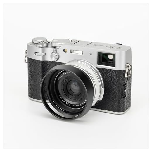 JJC Objektivadapter und Gegenlichtblende für Fujifilm FinePix X100VI, X100V, X100F, X100S, X100T, X100, X70 Ersetzt Fujifilm LH-X100 Sonnenblende Schwarz