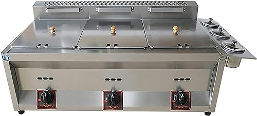 Gasfritteuse, kommerzielle LPG-Gasfritteuse, Hähnchenchips-Fritteuse für Pommes Frites, Restaurantküche, Gasfritteuse