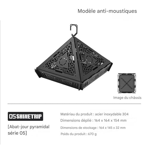 Support pliable et isolant pour brûleur d'encens portable de camping