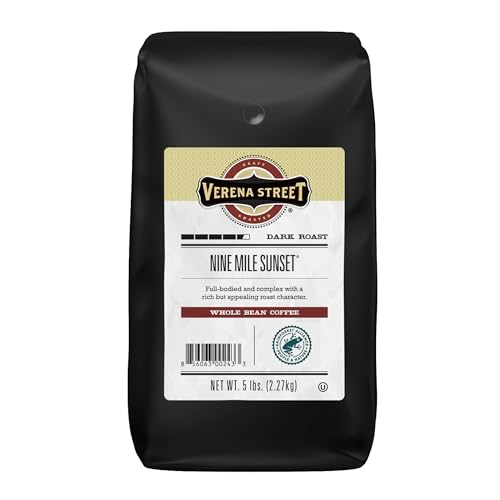 Verena Street 5 Pound Whole Bean Coffee, Dark Roast, Nine