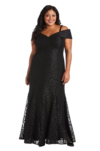 Image of R&M Richards Women's Embellished Full-Length Gown W /Illusion V-Neck & Back Zipper - Evening Cocktail Party Attire