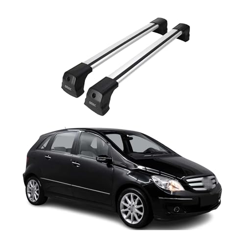 OMAC Dachträger Grundtäger für Mercedes B Klasse T245 2005-2011 Aluminium 75kg Silber 2tlg Fixpunkte für Fahrradträger, Dachboxen, Skiträger Abschließbar OMAC Dachträger Grundtäger für Mercedes B Klasse T245 2005-2011 Aluminium 75kg Silber 2tlg Fixpunkte für Fahrradträger, Dachboxen, Skiträger Abschließbar