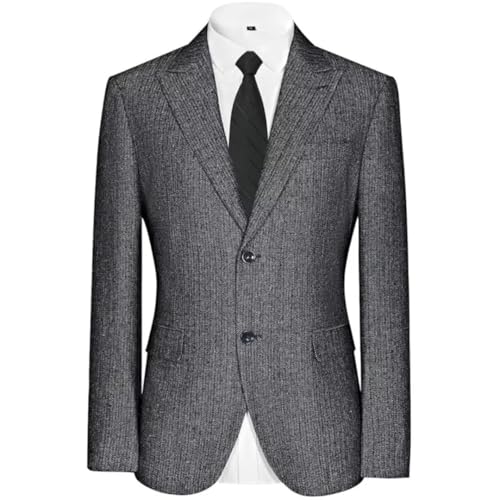 Mens Blazer Formal Vintage Tweed Suit Jacket Herringbone Wool Blend 2 Button Lapel Sports Coats4