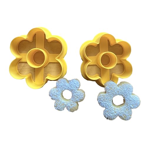 Tagliabiscotti.it - Due stampi per realizzare biscotti tipo Canestrelli in frolla - Cookies cutter - Tagliabiscotti in due misure 4,5cm e 5,2cm x 1,9cm di altezza