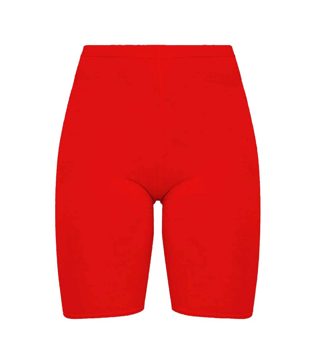 FAIRY BOUTIQUE Womens Plain Printed Gym Fitness Running Shorts Ladies Stretchy Dancing Cycling Shorts Red