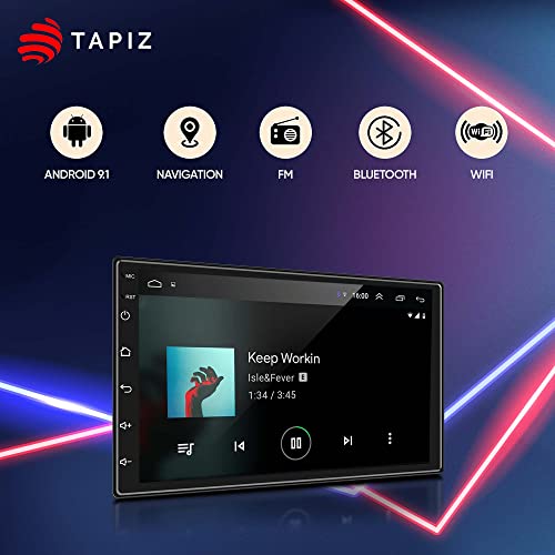 Image of Tapiz Premium 9 inch Full HD 1080 Touch Screen Android 9.1, Ultra IPS Display, Car Multimedia Player with Bluetooth /Wi-Fi /Hi-Fi Audio - Supports iOS and Android ( 2GB /16GB )
