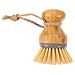 HOLIDYOYO Wooden Dish Scrub Brush Bamboo Dish Scrub, Kitchen Wooden Cleaning Scrubbers Set for Washing Cast Iron Pan/Pot, Natural Sisal Bristle Scrub