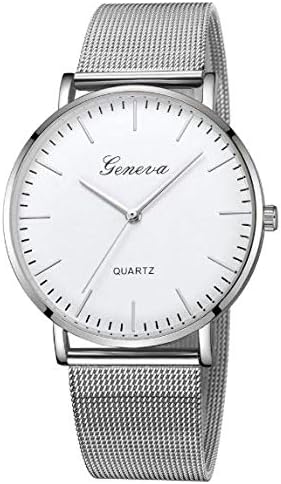 Posh Latitude Watches for Women, Rose Gold Stainless Steel Case Classic Ladies Watch with White Dial Analogue Display and Genuine Leather Strap