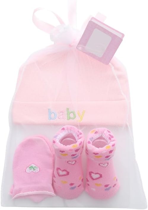 Miniatura 2 de Accesorios de ropa para muñecas Reborn de 18 a 22 pulgadas, ropa linda, juegos de gorra, calcetines y guantes rosados