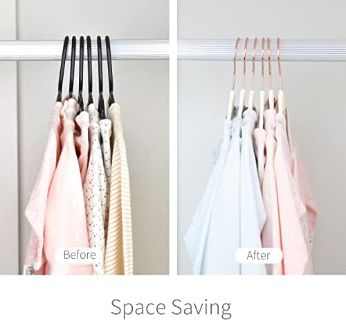 ManGotree Baby Velvet Hangers with Rose Gold Hook, Infant and Toddler Hangers, 11'' No-Slip Children Hangers, Ultra Thin Space Saving, Sturdy & Durable Kids Clothes Hangers 15 Pack (Cream)