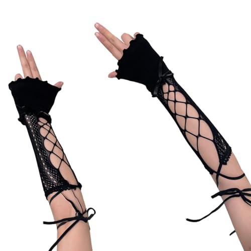 Half Finger Lace Sleeves Decorative Sleeves For Female Hollowed Arm Sleeves Size Girl Animes Arm Decors