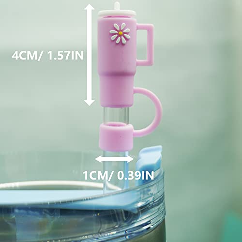 Dreamfocus Straw Covers Cap For Stanley Tumbler, 8Pcs Silicone Straw Topper Accessories For Stanley Cup #TOP4