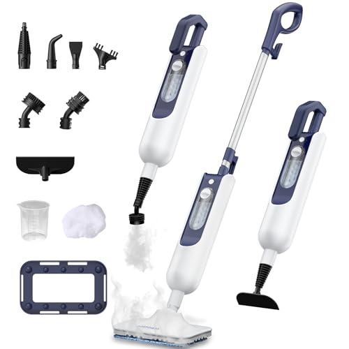 Steam Mop for Hardwood Floors, 11-in-1 Steam Cleaner with Handheld