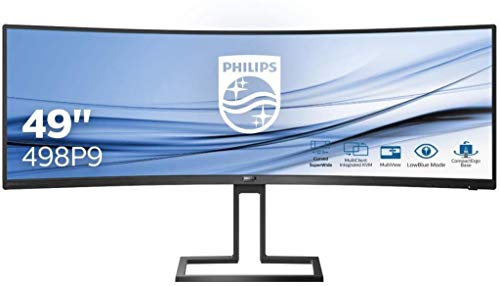 Philips 49 Zoll Curved Monitor 498P9 – DQHD Bildschirm mit HDMI und DisplayPort