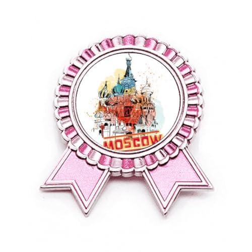 Broche cathédrale russe Moscou rose métal M - Bijou fantaisie d'architecture slave