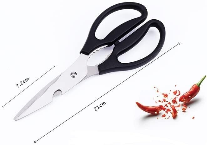 Tijeras de Cocina, Tijeras para Aves de Corral, Tijeras de Cocina, Tijeras Multiusos, Tijeras de Cocina multifuncionales, Tijeras Negras de 8,27 Pulgadas